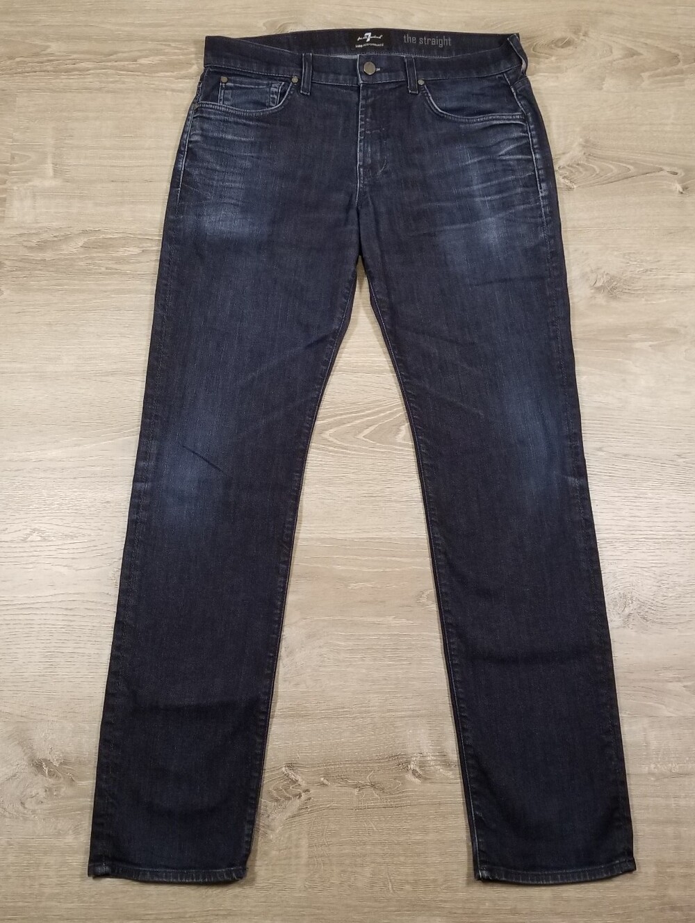 7 For All Mankind The Straight Jeans Mens 36x34 Luxe Performance Dark Wash
